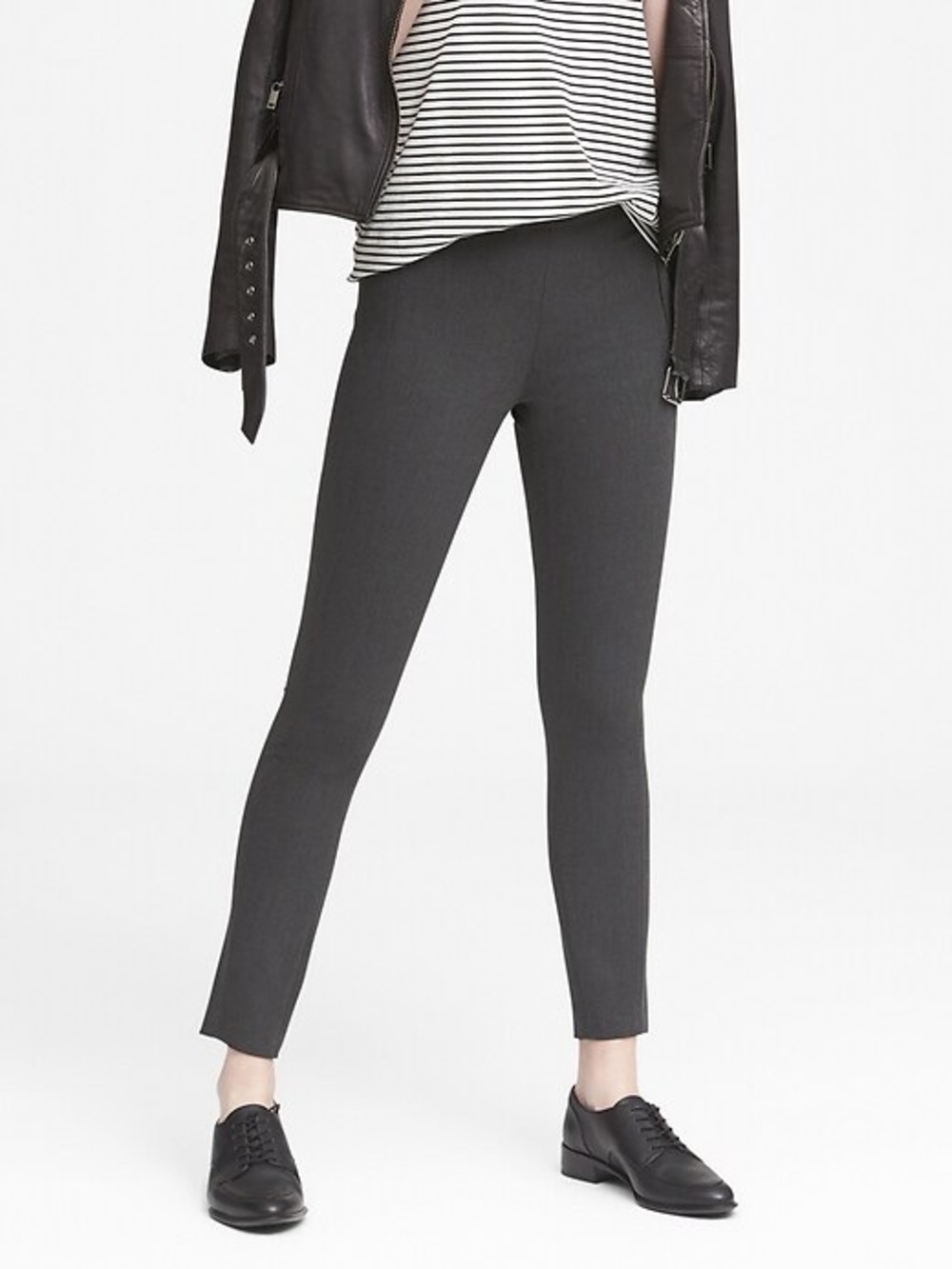 Banana Republic DEVON LEGGING-FIT WASHABLE Black BI-STRETCH ANKLE PANT